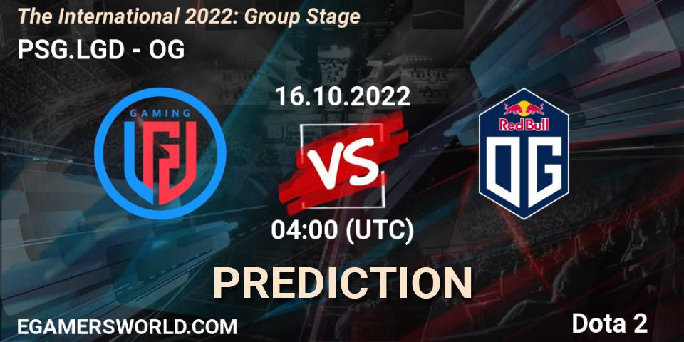 PSG.LGD vs OG: Match Prediction. 16.10.22, Dota 2, The International 2022: Group Stage