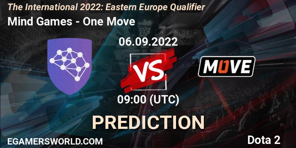 Mind Games vs One Move: Match Prediction. 06.09.22, Dota 2, The International 2022: Eastern Europe Qualifier