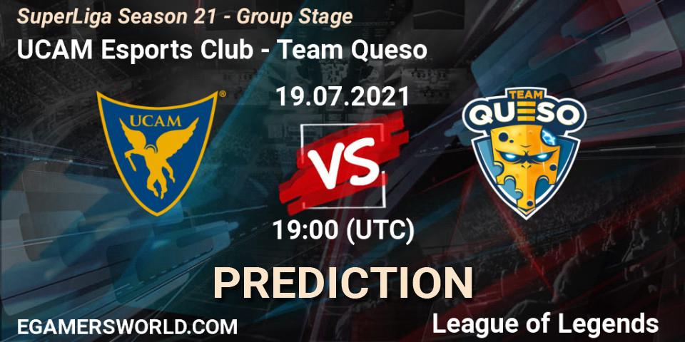 UCAM Esports Club vs Team Queso: Match Prediction. 19.07.21, LoL, SuperLiga Season 21 - Group Stage 