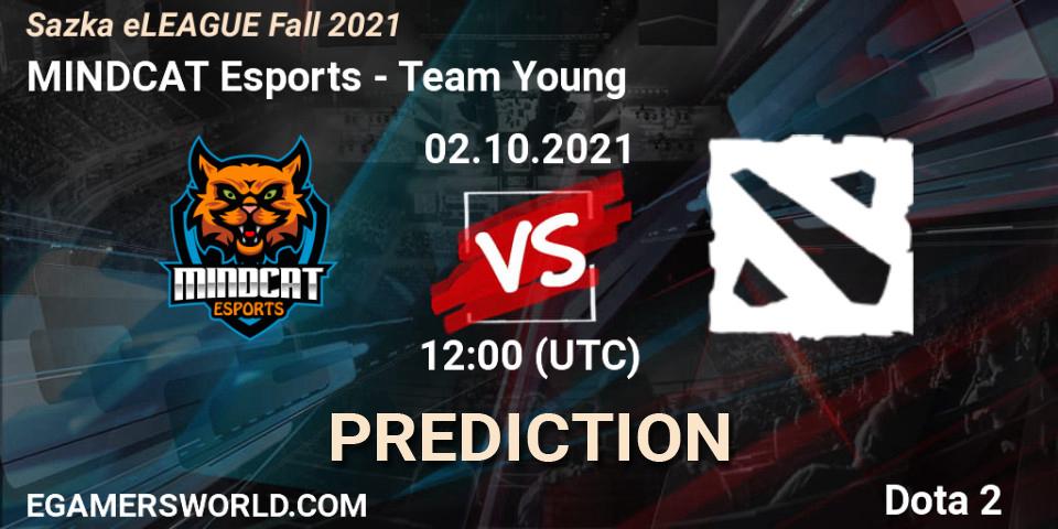 MINDCAT Esports vs Team Young: Match Prediction. 02.10.2021 at 15:04, Dota 2, Sazka eLEAGUE Fall 2021
