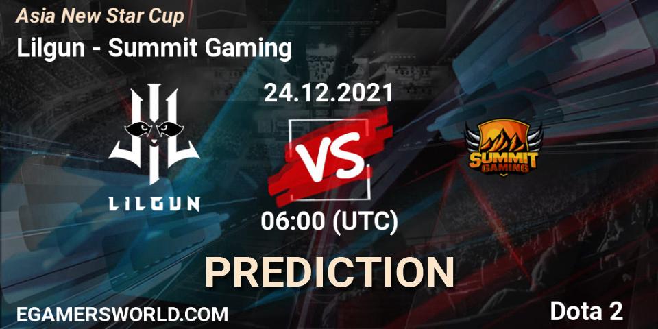 Lilgun vs Forest: Match Prediction. 24.12.2021 at 05:32, Dota 2, Asia New Star Cup
