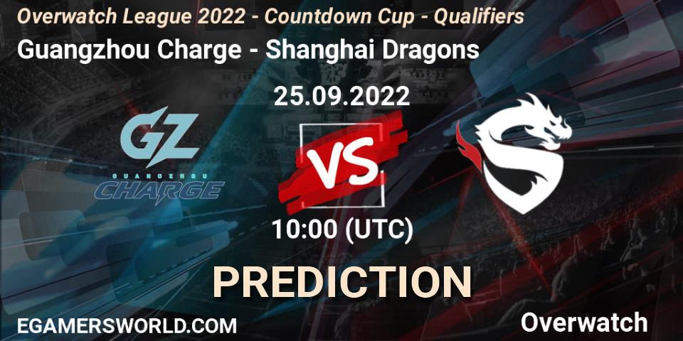 Guangzhou Charge vs Shanghai Dragons: Match Prediction. 25.09.22, Overwatch, Overwatch League 2022 - Countdown Cup - Qualifiers