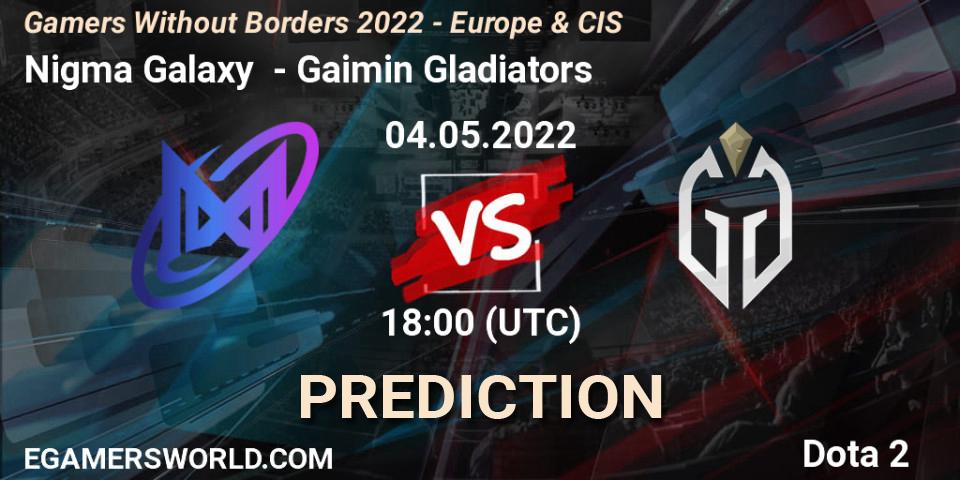 Nigma Galaxy vs Gaimin Gladiators: Match Prediction. 04.05.2022 at 18:29, Dota 2, Gamers Without Borders 2022 - Europe & CIS