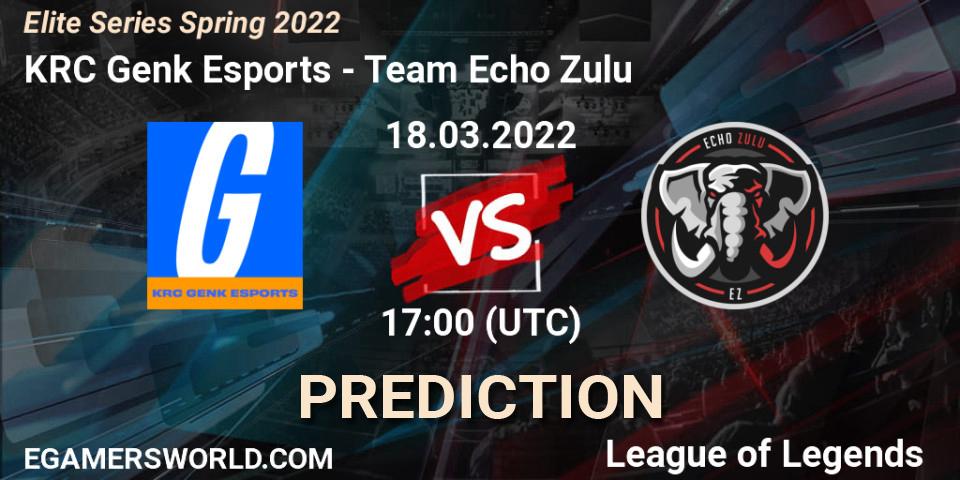 KRC Genk Esports vs Team Echo Zulu: Match Prediction. 18.03.22, LoL, Elite Series Spring 2022