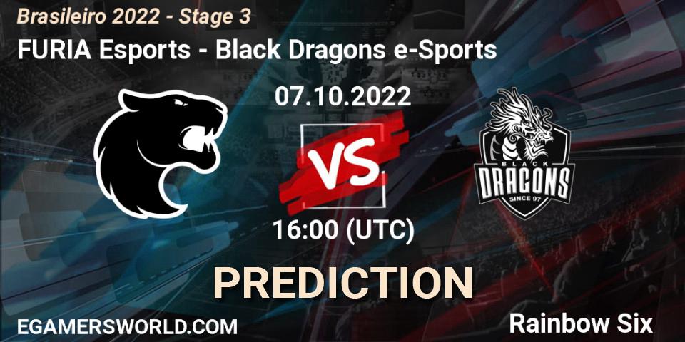 FURIA Esports vs Black Dragons e-Sports: Match Prediction. 07.10.2022 at 16:00, Rainbow Six, Brasileirão 2022 - Stage 3