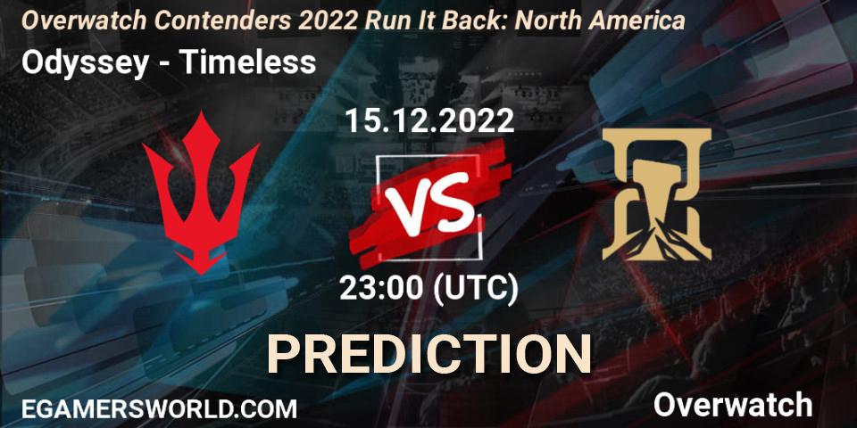 Odyssey vs Timeless: Match Prediction. 15.12.2022 at 23:00, Overwatch, Overwatch Contenders 2022 Run It Back: North America