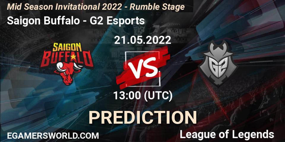 Saigon Buffalo vs G2 Esports: Match Prediction. 21.05.2022 at 13:00, LoL, Mid Season Invitational 2022 - Rumble Stage