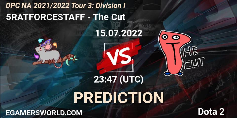 5RATFORCESTAFF vs The Cut: Match Prediction. 15.07.2022 at 23:47, Dota 2, DPC NA 2021/2022 Tour 3: Division I
