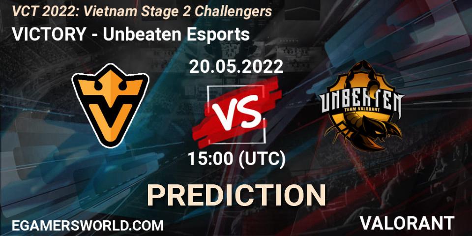 VICTORY vs Unbeaten Esports: Match Prediction. 20.05.2022 at 15:00, VALORANT, VCT 2022: Vietnam Stage 2 Challengers