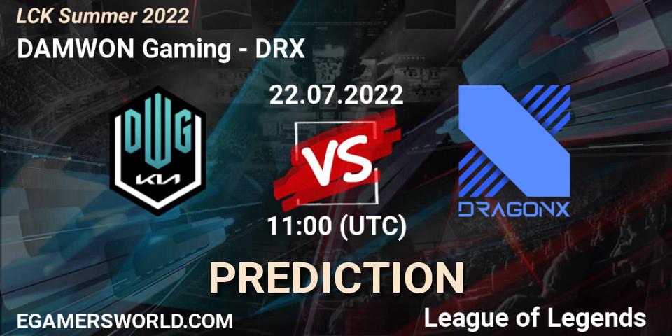 DAMWON Gaming vs DRX: Match Prediction. 22.07.2022 at 11:00, LoL, LCK Summer 2022