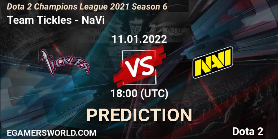 Team Tickles vs NaVi: Match Prediction. 11.01.22, Dota 2, Dota 2 Champions League 2021 Season 6