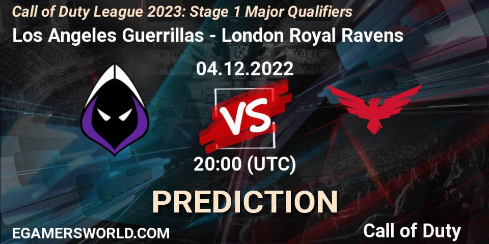 Los Angeles Guerrillas vs London Royal Ravens: Match Prediction. 04.12.2022 at 20:00, Call of Duty, Call of Duty League 2023: Stage 1 Major Qualifiers