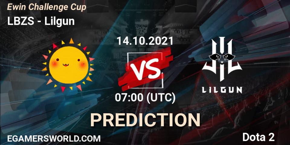 LBZS vs Lilgun: Match Prediction. 15.10.2021 at 03:03, Dota 2, Ewin Challenge Cup