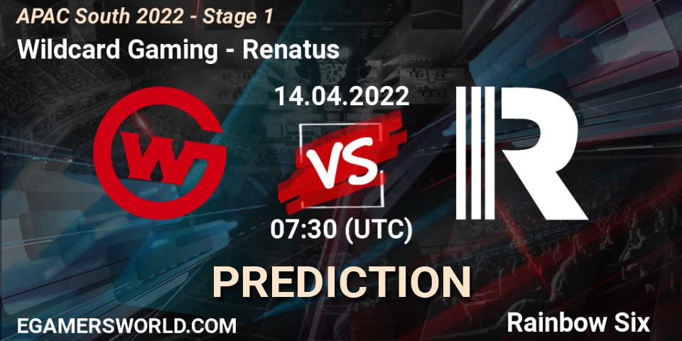 Wildcard Gaming vs Renatus: Match Prediction. 14.04.2022 at 07:30, Rainbow Six, APAC South 2022 - Stage 1