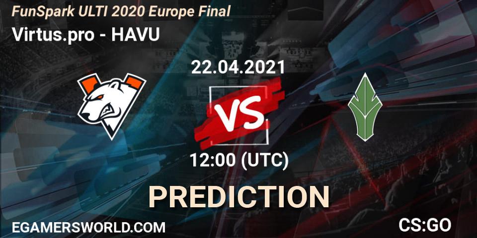 Virtus.pro vs HAVU: Match Prediction. 22.04.21, CS2 (CS:GO), Funspark ULTI 2020 Finals