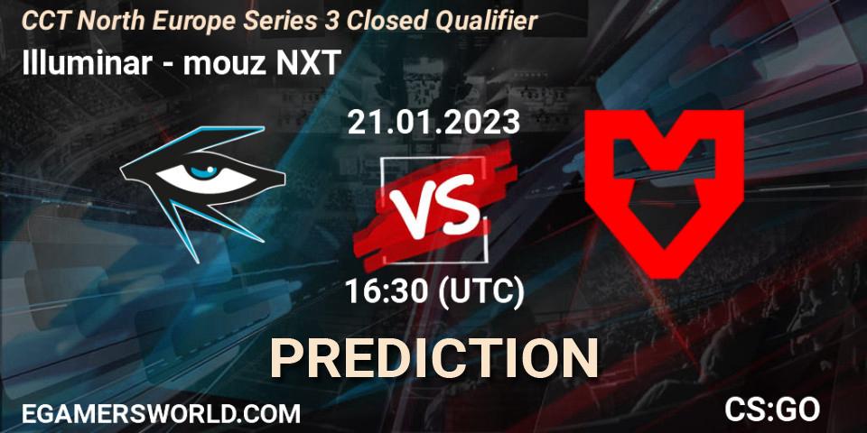 Illuminar vs mouz NXT: Match Prediction. 21.01.2023 at 16:30, Counter-Strike (CS2), CCT North Europe Series 3 Closed Qualifier