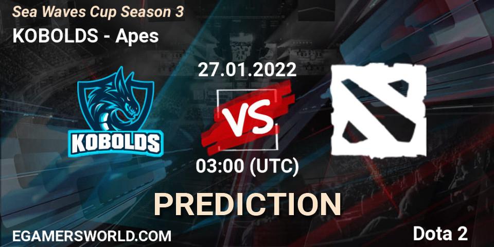 KOBOLDS vs Apes: Match Prediction. 27.01.22, Dota 2, Sea Waves Cup Season 3