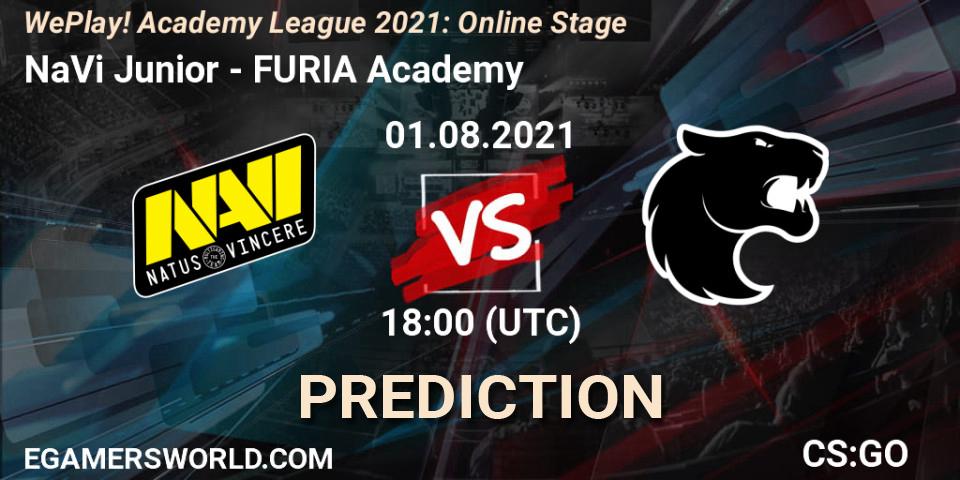 NaVi Junior vs FURIA Academy: Match Prediction. 01.08.2021 at 17:45, Counter-Strike (CS2), WePlay Academy League Season 1: Online Stage