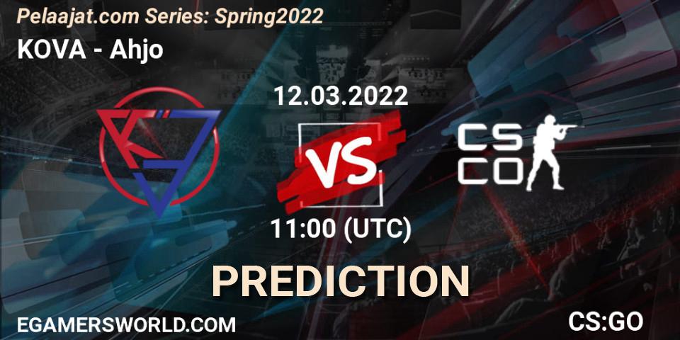 KOVA vs AHJO Esports: Match Prediction. 12.03.2022 at 11:00, Counter-Strike (CS2), Pelaajat.com Series: Spring 2022