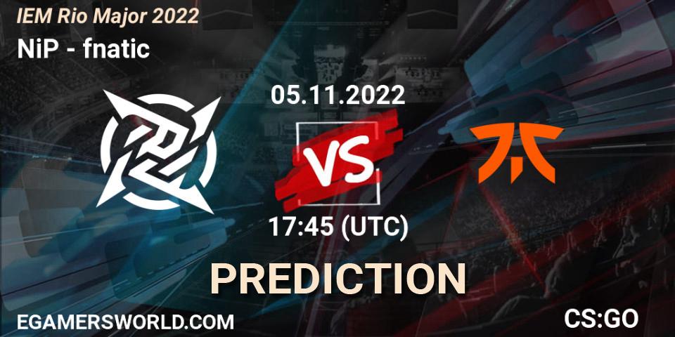 NiP vs fnatic: Match Prediction. 05.11.2022 at 18:00, Counter-Strike (CS2), IEM Rio Major 2022