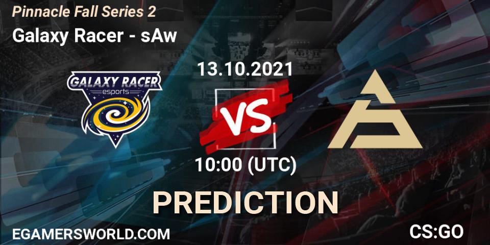 Galaxy Racer vs sAw: Match Prediction. 13.10.2021 at 10:05, Counter-Strike (CS2), Pinnacle Fall Series #2