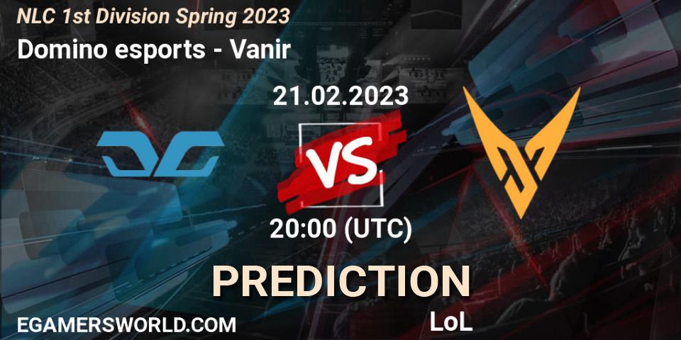 Domino esports vs Vanir: Match Prediction. 21.02.23, LoL, NLC 1st Division Spring 2023