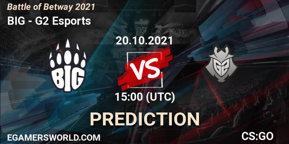 BIG vs G2 Esports: Match Prediction. 20.10.21, CS2 (CS:GO), Battle of Betway 2021