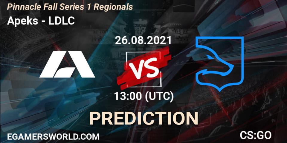 Apeks vs LDLC: Match Prediction. 26.08.2021 at 13:00, Counter-Strike (CS2), Pinnacle Fall Series 1 Regionals