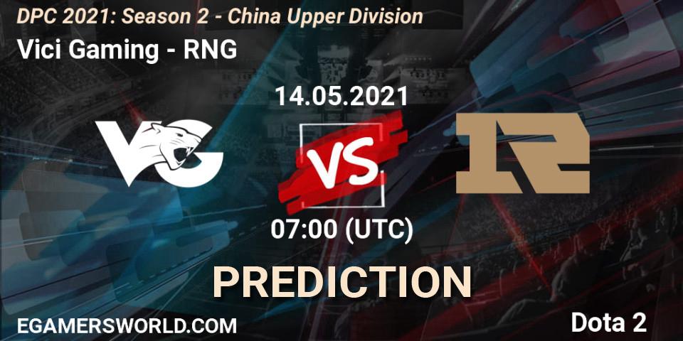 Vici Gaming vs RNG: Match Prediction. 14.05.2021 at 06:55, Dota 2, DPC 2021: Season 2 - China Upper Division