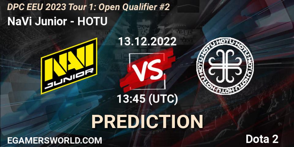 NaVi Junior vs HOTU: Match Prediction. 13.12.2022 at 13:45, Dota 2, DPC EEU 2023 Tour 1: Open Qualifier #2
