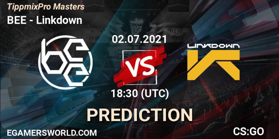 BEE vs Linkdown: Match Prediction. 02.07.2021 at 17:30, Counter-Strike (CS2), TippmixPro Masters