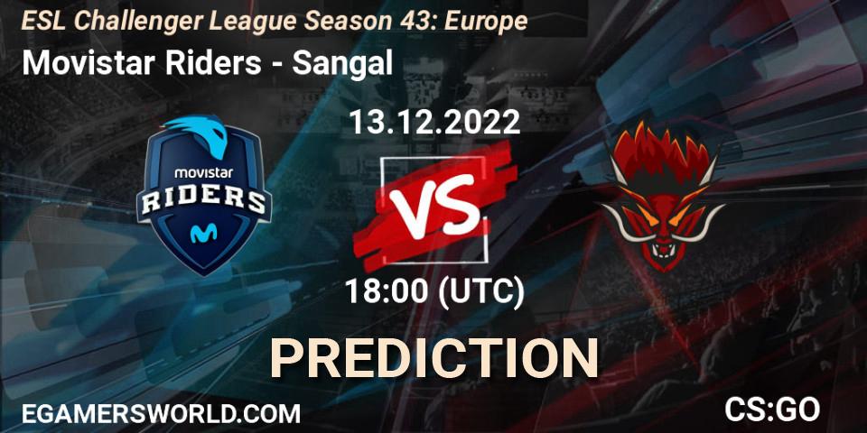 Movistar Riders vs Sangal: Match Prediction. 13.12.22, CS2 (CS:GO), ESL Challenger League Season 43: Europe