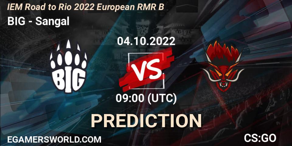 BIG vs Sangal: Match Prediction. 04.10.22, CS2 (CS:GO), IEM Road to Rio 2022 European RMR B