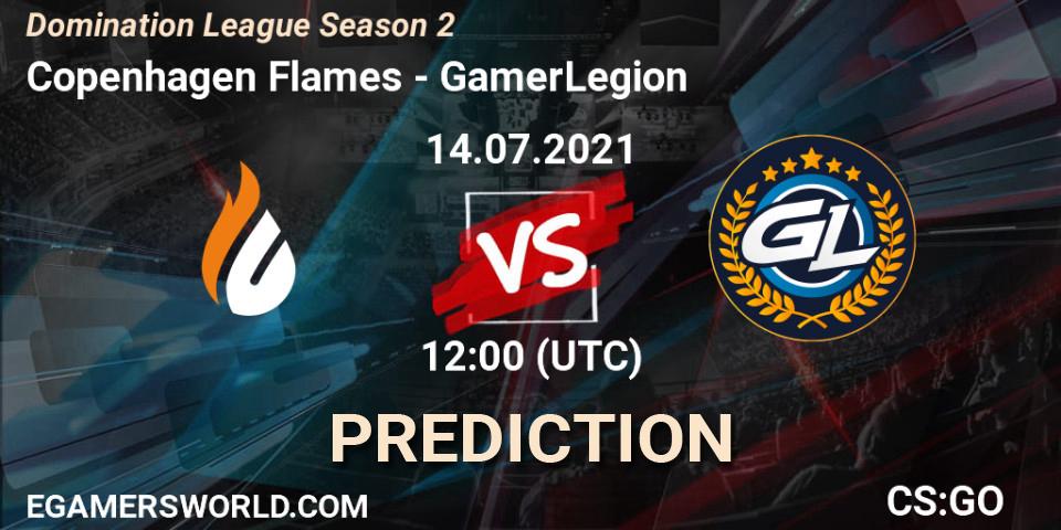 Copenhagen Flames vs GamerLegion: Match Prediction. 14.07.2021 at 15:00, Counter-Strike (CS2), Domination League Season 2