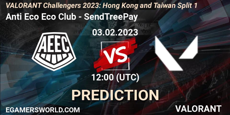Anti Eco Eco Club vs SendTreePay: Match Prediction. 03.02.23, VALORANT, VALORANT Challengers 2023: Hong Kong and Taiwan Split 1