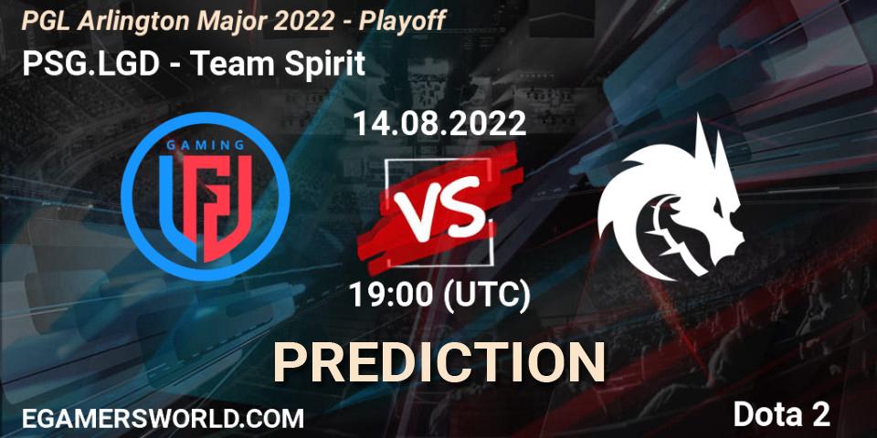 PSG.LGD vs Team Spirit: Match Prediction. 14.08.22, Dota 2, PGL Arlington Major 2022 - Playoff