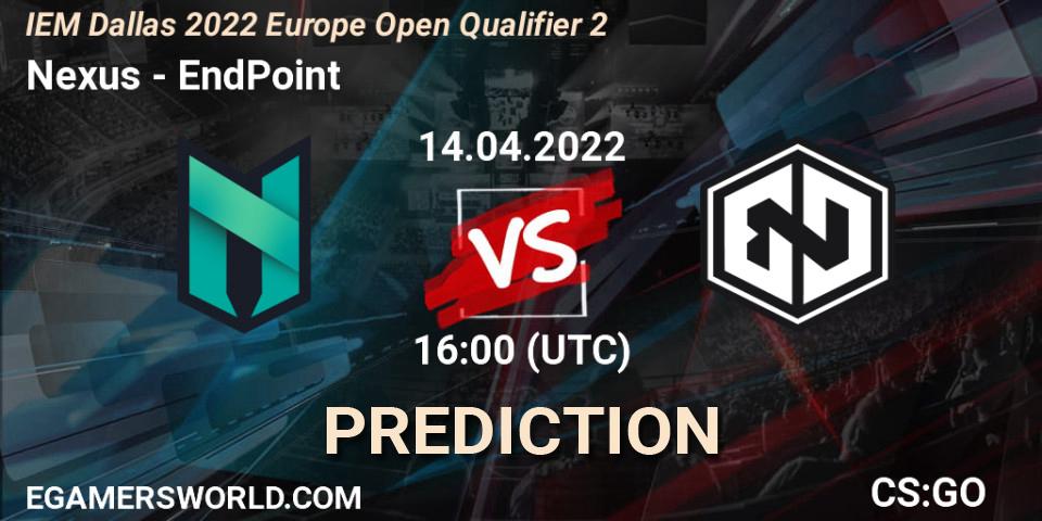 Nexus vs EndPoint: Match Prediction. 14.04.2022 at 16:00, Counter-Strike (CS2), IEM Dallas 2022 Europe Open Qualifier 2