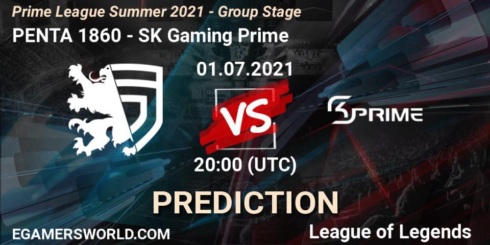 PENTA 1860 vs SK Gaming Prime: Match Prediction. 01.07.2021 at 20:00, LoL, Prime League Summer 2021 - Group Stage