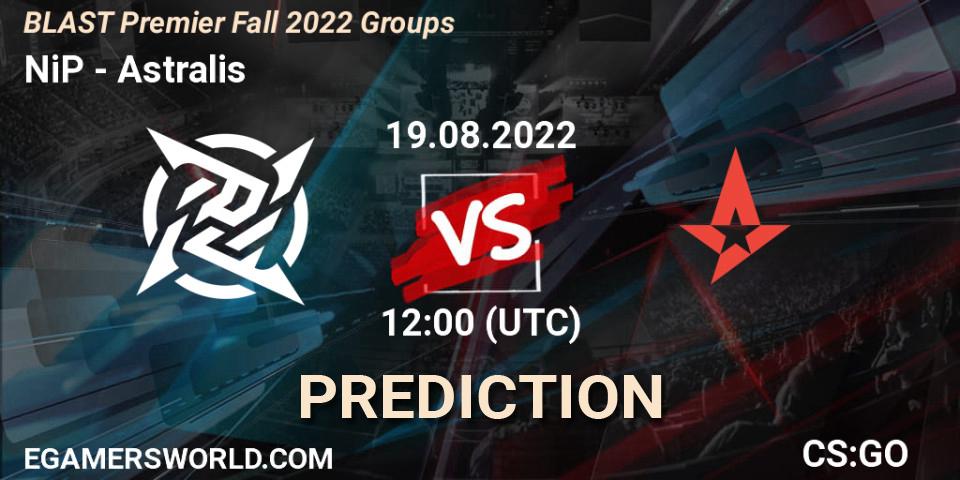 NiP vs Astralis: Match Prediction. 19.08.2022 at 12:15, Counter-Strike (CS2), BLAST Premier Fall 2022 Groups
