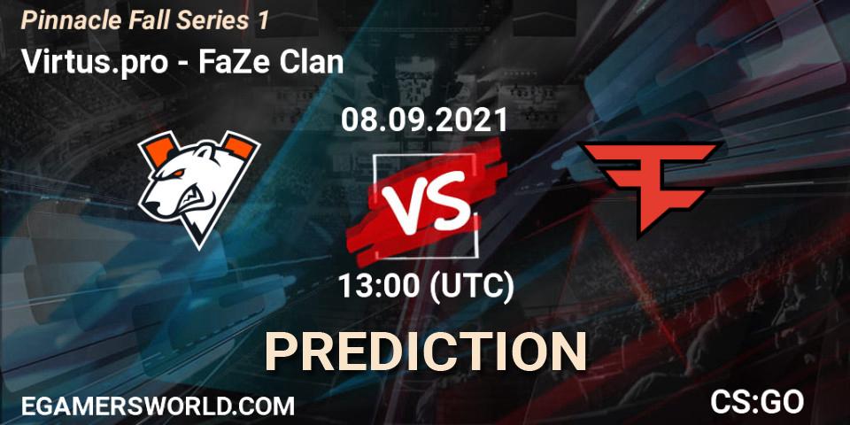 Virtus.pro vs FaZe Clan: Match Prediction. 08.09.2021 at 13:00, Counter-Strike (CS2), Pinnacle Fall Series #1