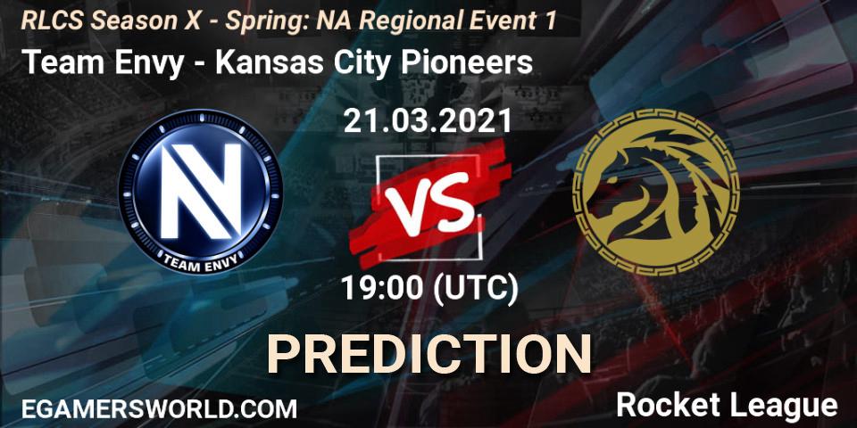 Team Envy vs Kansas City Pioneers: Match Prediction. 21.03.2021 at 19:00, Rocket League, RLCS Season X - Spring: NA Regional Event 1