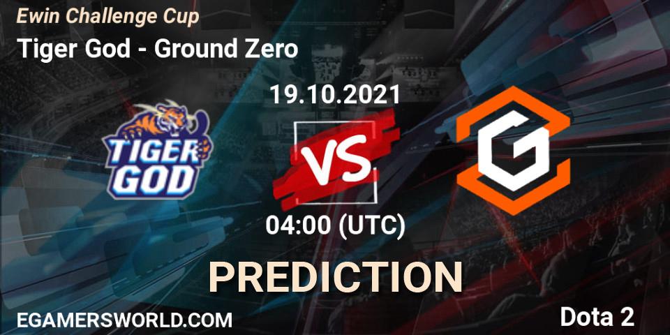 Tiger God vs Ground Zero: Match Prediction. 19.10.2021 at 04:35, Dota 2, Ewin Challenge Cup