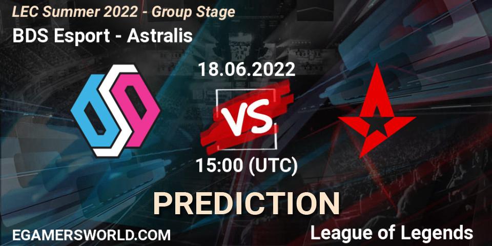 BDS Esport vs Astralis: Match Prediction. 18.06.2022 at 15:00, LoL, LEC Summer 2022 - Group Stage