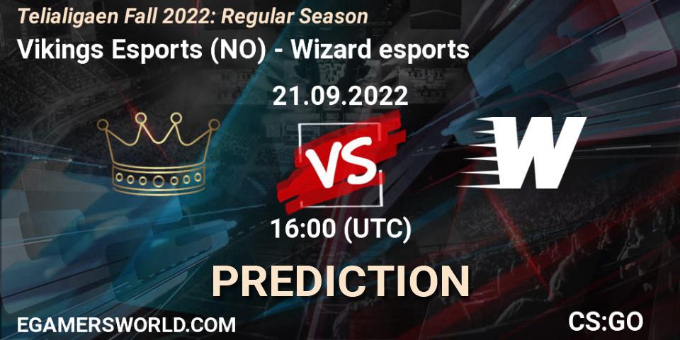 Vikings Esports vs Wizard esports: Match Prediction. 21.09.2022 at 16:00, Counter-Strike (CS2), Telialigaen Fall 2022: Regular Season