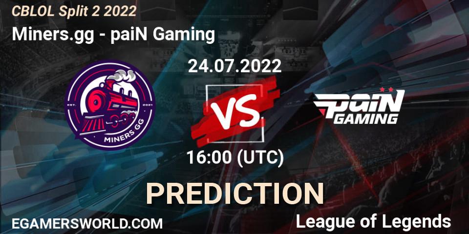 Miners.gg vs paiN Gaming: Match Prediction. 24.07.2022 at 16:00, LoL, CBLOL Split 2 2022