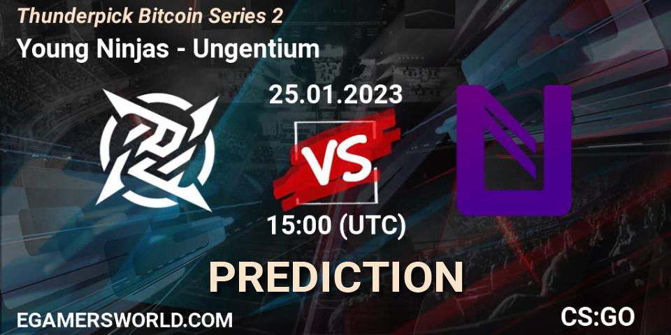Young Ninjas vs Ungentium: Match Prediction. 25.01.2023 at 15:00, Counter-Strike (CS2), Thunderpick Bitcoin Series 2