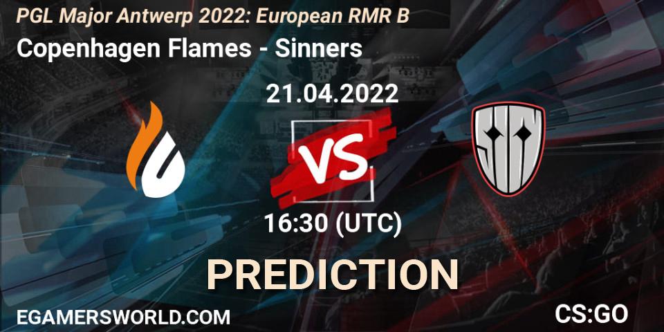 Copenhagen Flames vs Sinners: Match Prediction. 21.04.2022 at 16:45, Counter-Strike (CS2), PGL Major Antwerp 2022: European RMR B