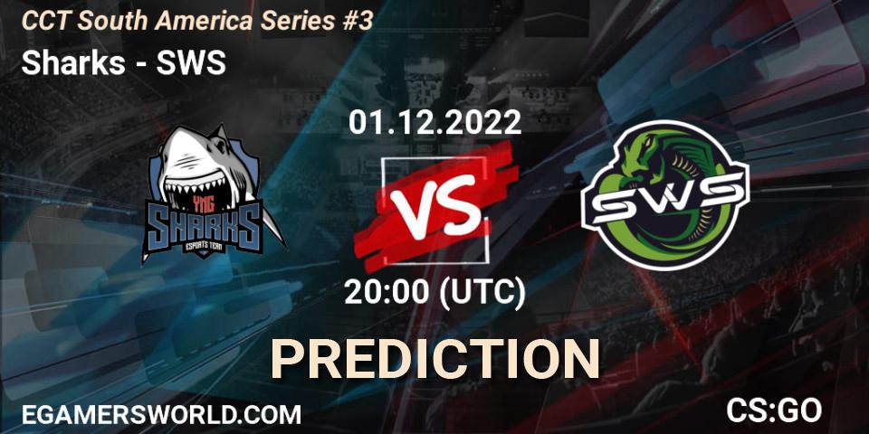 Sharks vs SWS: Match Prediction. 01.12.22, CS2 (CS:GO), CCT South America Series #3