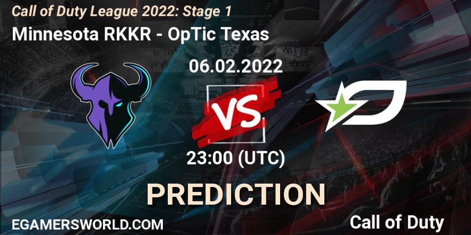 Minnesota RØKKR vs OpTic Texas: Match Prediction. 06.02.22, Call of Duty, Call of Duty League 2022: Stage 1