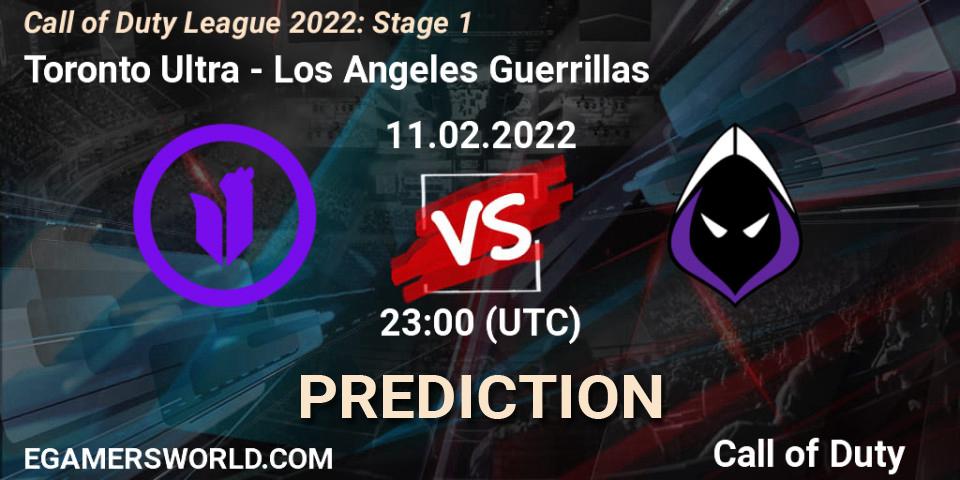 Toronto Ultra vs Los Angeles Guerrillas: Match Prediction. 11.02.2022 at 23:00, Call of Duty, Call of Duty League 2022: Stage 1